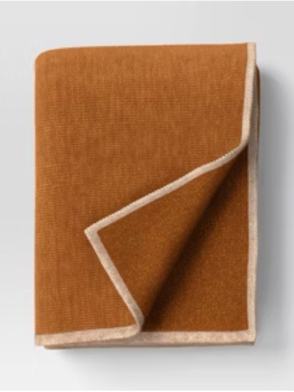Threshold Caramel Throw with Cream Border